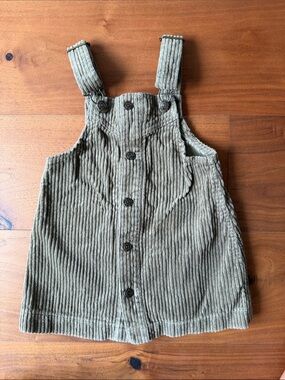 RYLEE + CRU / Corduroy Olive Green Jumper Dress / 2-3T